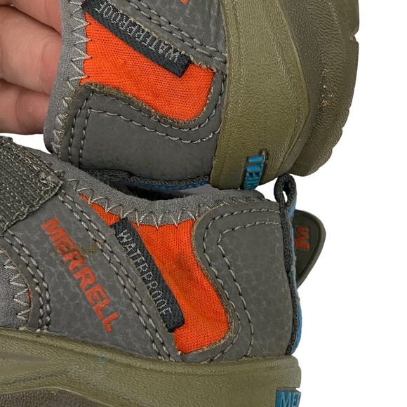 Merrell Hydro Grey Leather Athletic Outdoor Waterproof Sandals Toddler Boy 12M - Picture 7 of 11
